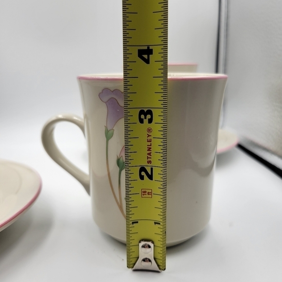 STONEWARE Vintage Sango Primavera #8495 Set of 2 Cups & Saucers - Picture 7 of 8